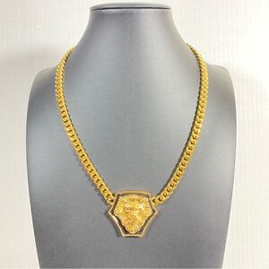 Lion Head Pendant Necklace Luxury Style